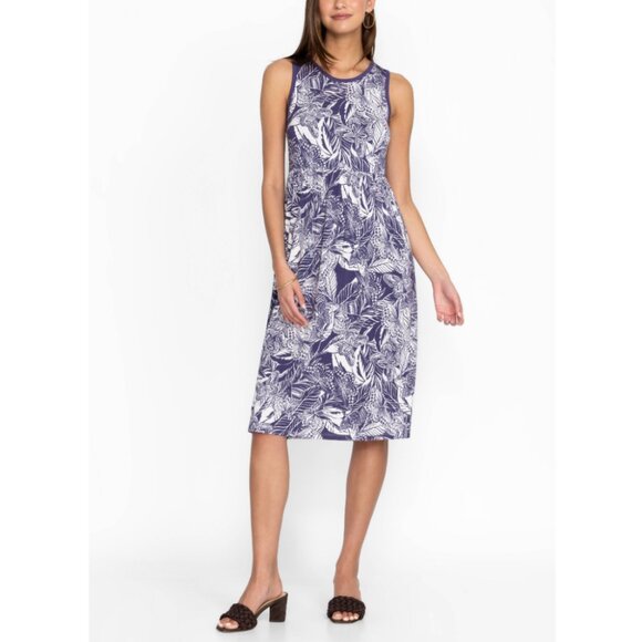 Johnny Was Carioca Easy Fit Tank Dress butterfly tropical beach vacation purple - Picture 3 of 9